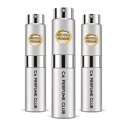 CA Perfume Impression of Emra Patchouli Premium For Women & Men Fragrance Concentrated Long Lasting Eau de Parfum Spray Refillable Glass Atomizer Bottle 0.27 Fl Oz-X3