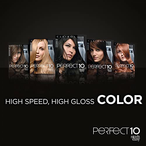 Clairol Nice'n Easy Perfect 10 Permanent Hair Dye, 6 Light Brown Hair Color, Pack of 2