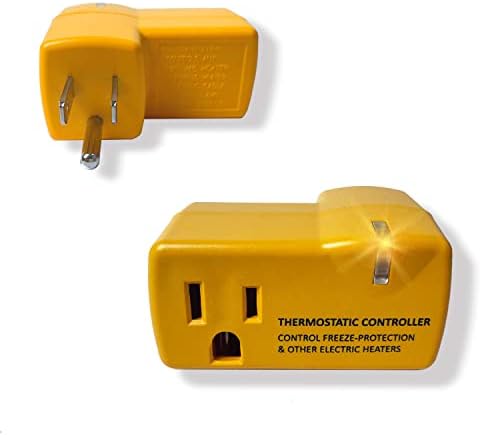 MAXKOSKO 4 PCS Freeze Thermostatically Controlled Outlet，Automatically Turn On Below 38 °F and Off Over 50 °F