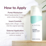 Kindra Daily Vaginal Moisturizer Lotion XL - Vaginal Cream For Vaginal Dryness And Discomfort - Hormone Free, Gyn Tested, pH-balanced, Doctor Recommended - 200 Applications