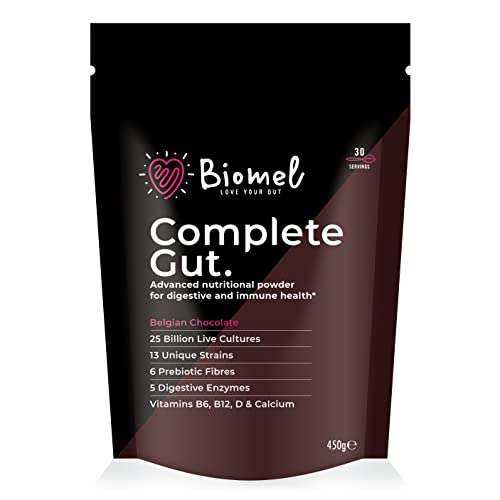 BioMel Complete Gut Health Powder – Belgian Chocolate Flavor, 450g