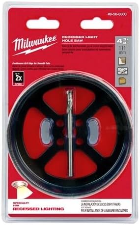 MILWAUKEE'S Rl Hole Saw, Carbide Grit, Black, 4-3/8 In (49-56-0300)