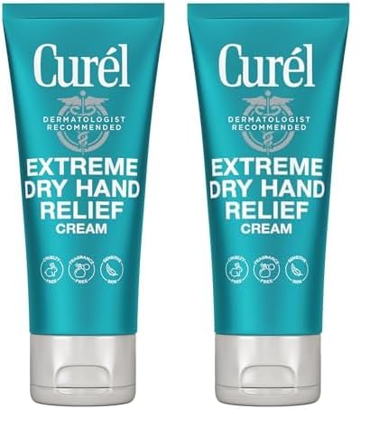 Curel Extreme Dry Hand Dryness Relief, Travel Size Hand Cream, Easily Absorbed for Long-Lasting Relief after Washing Hands, with Eucalyptus Extract, 3 Ounces (Pack of 2)