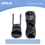 Jewlri Walking Boot, Short Air Walker Fracture Boot Support for Broken Foot Sprained Ankle Fracture Recovery fits Left or Right Foot Black Medium