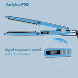 BaBylissPRO Nano Titanium Ionic Flat Iron Hair Straightener, 1/4" Hair Straightener Iron for Smooth, Shiny, Frizz- Free Hair and All Hair Types