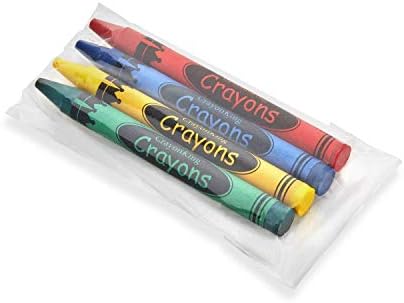 CrayonKing 50 Sets of 4-Packs in Cello (200 total bulk Crayons) Restaurants, Party Favors, Birthdays, School Teachers & Kids Coloring Non-Toxic Crayons