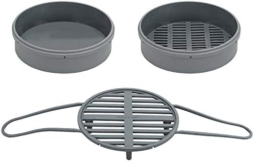 Instant Pot Electric Pressure Cooker Accessory Official Steamer Insert Set, Includes Long Handled Trivet, Steamer Basket, Broiler Pan to fit all 8qt and 6qt models