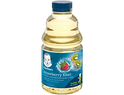 Gerber Water & Fruit Toddler Juice Blend, Strawberry Kiwi, 32 Ounce Bottles
