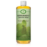 Carolina Peppermint Castile Soap Liquid – Skin-Softening Olive Oil Soap Organic Body Wash – Pure Castile Soap Peppermint Liquid Soap – Vegan Castille Soap Liquid (Peppermint, 32 ounces)