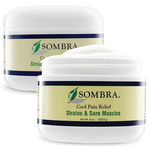 Sombra Original Cool Therapy Gel Cold Pain Relief for Swelling, Growing Pains, Soreness, Post-Workout, Vegan Formula Free of Artificial Fragrances, Dyes, NSAID, Wax, Petroleum, Alcohol - 8oz Per Jar