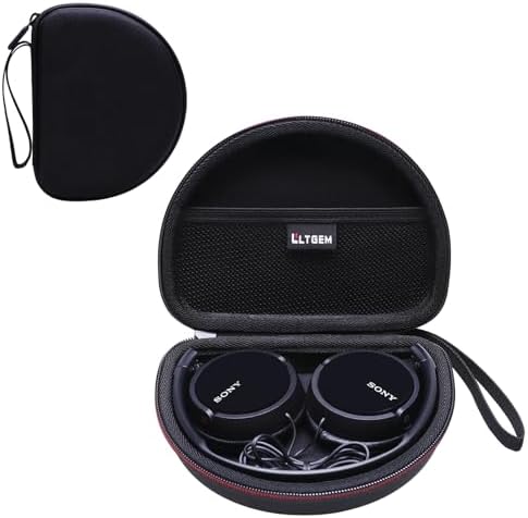LTGEM Case Compatible with Sony MDR-ZX110 / MDRZX110AP / MDRZX110NC / MDR-ZX310AP ZX Series Wired On-Ear Headphones, Black(Case Only)
