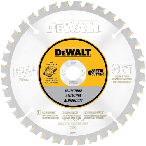 DEWALT Circular Saw Blade, 6 1/2 Inch, 36 Tooth, Aluminum Cutting (DW9152)