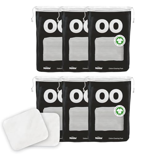 Baby Cotton Pads for Diaper Change by LoveNoobs, 360 Count, Ultra Soft 100% Organic Extra Large Cotton Pads for Baby Sensitive Skin, Lint-Free Premium Jumbo Size Cotton Pads, 100% Cotton Squares