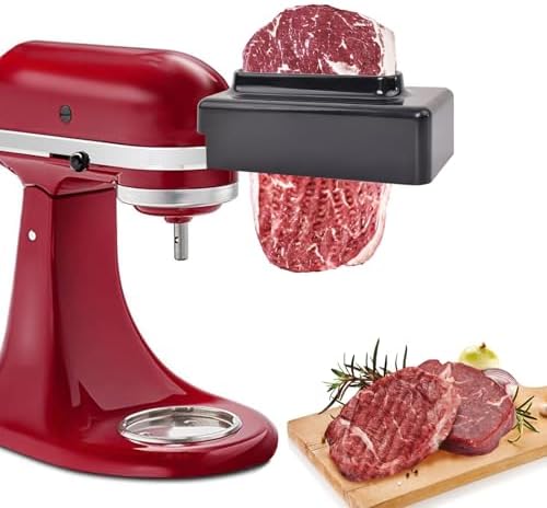 Meat Tenderizer for Kitchenaid Mixer, Meat Tenderize Attachment for Kitchenaid Stand Mixer with Stainless Gears, Black