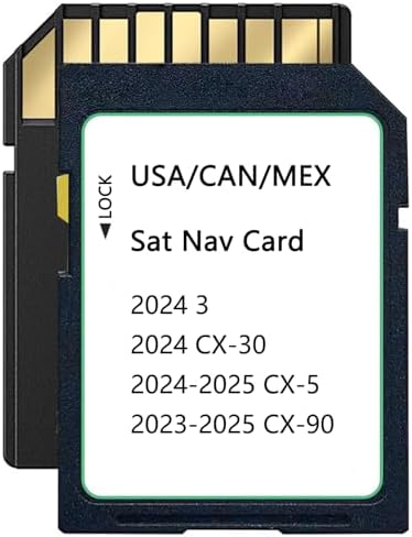 Navigation SD Card Latest Version GPS Maps Compatible with 2024 CX-30/3, 2024-2025 CX-5, 2023-2025 CX-90, USA/CAN/MEX Maps