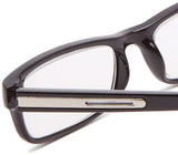 Foster Grant Mens Brandon Glasses Reading, Shiny Black/Transparent, 50 Mm US (+2.25)