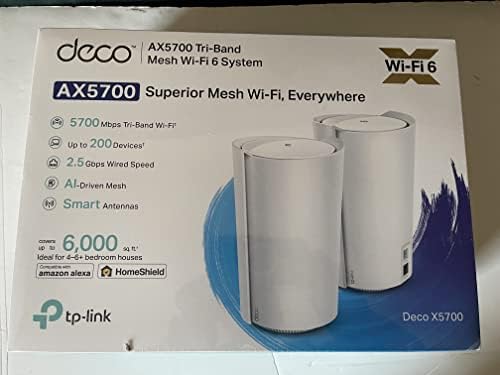 TP-Link Deco AX5700 Tri-Band Smart Whole Home Mesh Wi-Fi 6 System (2-Pack) (Renewed)