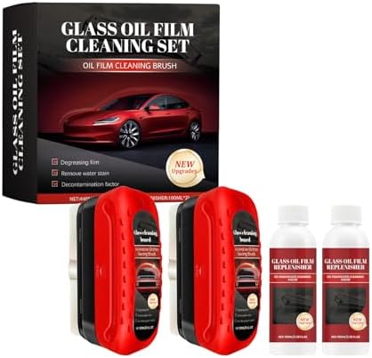 Gelmalls Glass Cleaner- Professional Grade Windshield Brushes with Clean Degreaser for Auto Windows - Removes Oil Film and Coating with Ease. Improves Clarity and Visibility