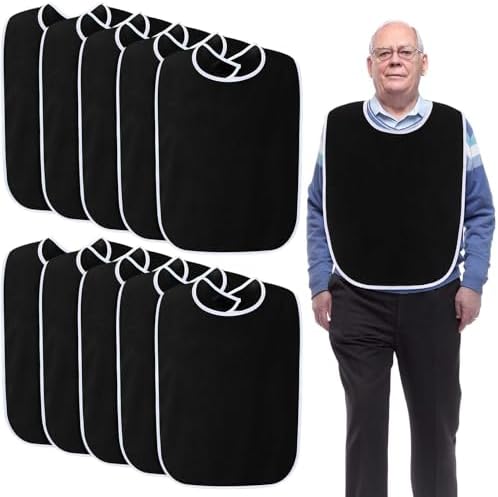 Adult Bibs Washable Clothing Protector for Men Women Adjustable Eating Cloth for Elderly Seniors and Disabled