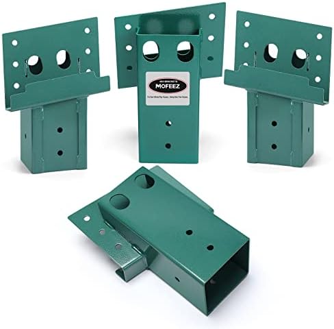 Mofeez Outdoor 4x4 Compound Angle Brackets for Deer Stand Hunting Blinds Shooting Shack (Green, Set of 4)
