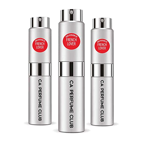 CA Perfume Impression of Fredarik Mal French Lover For Men Replica Version Fragrance Dupes Concentrated Long Lasting Eau de Parfum Spray Refillable Atomizer Bottle 0.27 Fl Oz-X3