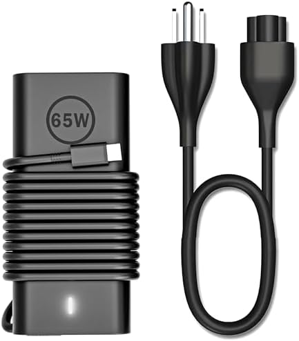 New Slim 65W 60W USB-C Charger for Dell Latitude 5410 5420 5510 5520 5530 5430 5440 7420 2-in-1 7430 3520 3540 7400 7440 Chromebook 3100 Dell Inspiron 14 7425 16 7620 XPS 13 Type C Power Cord