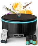 Diffusers for Essential Oils Large Room with Remote, 500ml Aromatherapy Diffuser, 7 Colors Changed Black