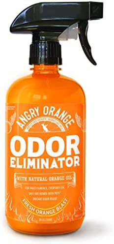 ANGRY ORANGE Pet Odor Eliminator for Strong Odor - Citrus Deodorizer for Strong Dog or Cat Pee Smells on Carpet, Furniture & Indoor Outdoor Floors - 24 Fluid Ounces - Puppy Supplies
