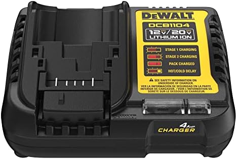 DEWALT 12V MAX/20V MAX Lithium Ion Battery Charger, 4 Amp (DCB1104)