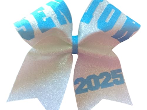 Senior Cheer Bow 2024 - CUSTOMIZED IN YOUR TEAM COLORS (Carolina Blue)