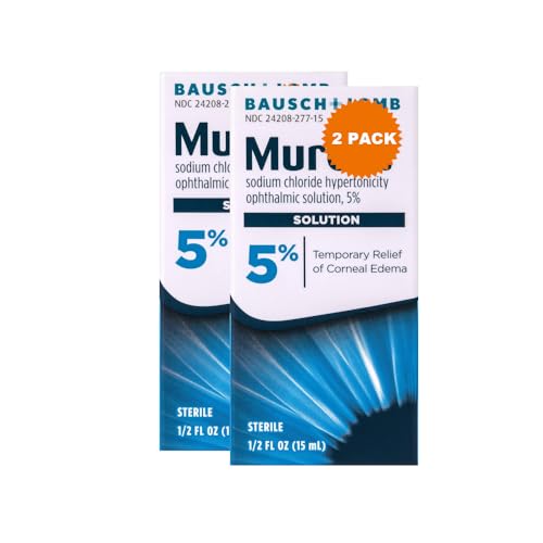 Pack of 2 5% Sodium Chloride Hypertonicity Solution,0.5 fl oz