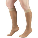 Truform Sheer Compression Stockings, 8-15 mmHg, Women's Knee High Length, 20 Denier, Beige, 2X-Large