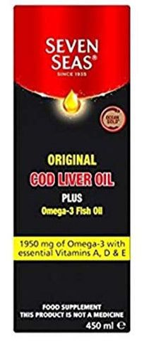 SEVEN SEAS Orig Cod Liver Oil Plus Omega-3 Fish Oil 450ml