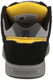 DC Men's Stag Low Top Skate Shoe, Grey/Black/Yellow, 8.5