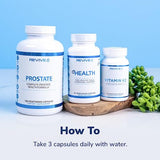 Revive MD Prostate Supplements for Men - Maintain Healthy Prostate-Specific Antigen (PSA) Levels, Estrogen Levels & Urinary Flow - Saw Palmetto & Beta Sitosterol for Prostate Health Support
