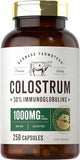 Carlyle Colostrum Capsules | 1000mg | 250 Count | 30% IGG | Non GMO, Gluten Free Supplement | by Herbage Farmstead