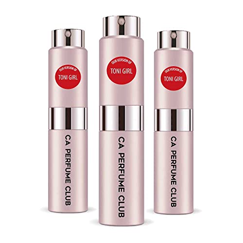 CA Perfume Impression of Toni Girl For Women Replica Version Fragrance Dupes Concentrated Long Lasting Eau de Parfum Spray Refillable Atomizer Bottle 0.27 Fl Oz-X3