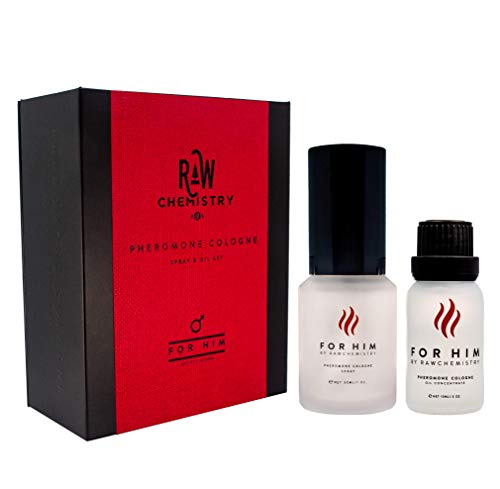RawChemistry for Him Set - A Pheromone Infused Cologne Gift Set - Bold, Extra Strength Formula…