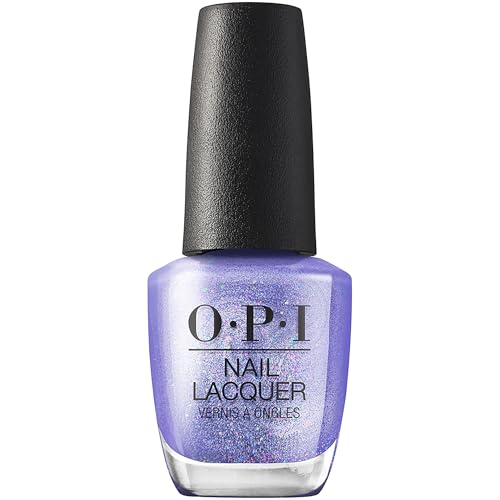 OPI Nail Lacquer Nail Polish | Opaque Light Blue Purple Shimmer Chip Resistant Nail Polish | Vegan, Fast Drying, Streak Free