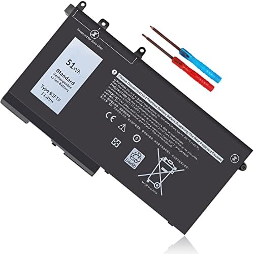 51Wh Type 93FTF Battery for Dell Latitude 5580 5480 5280 5590 5490 5491 5290 5288 5488 5495 5591 E5580 E5480 E5280 E5590 E5490 E5290 E5591 E5491 Precision 15 3520 3530 D4CMT 83XPC 4YFVG 451-BBZT 11.4V