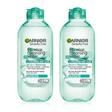 Garnier Micellar Water with Hyaluronic Acid, Facial Cleanser & Makeup Remover, 13.5 Fl Oz (400mL), 2 Count (Packaging May Vary)