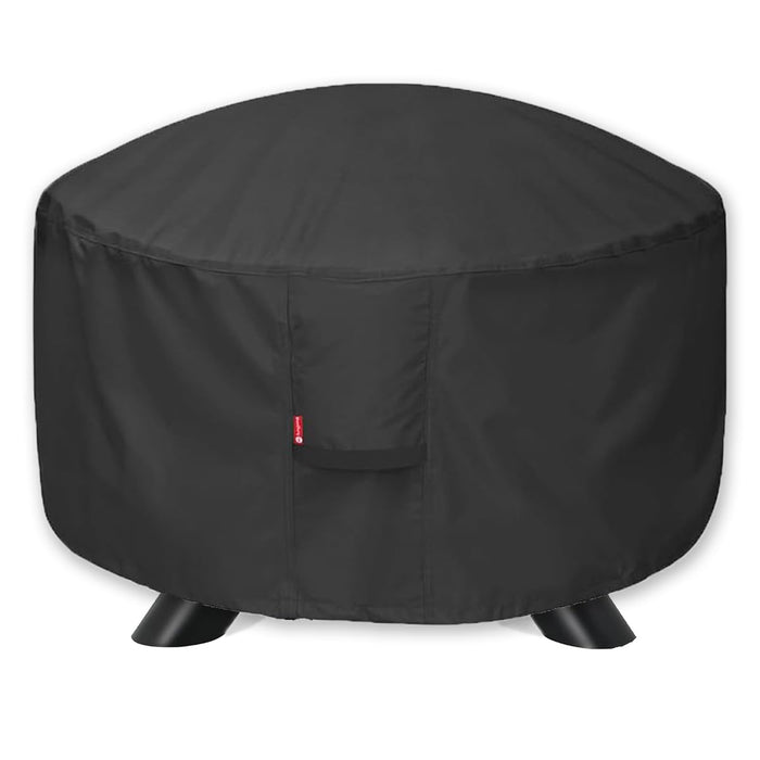 SheeChung Fire Pit Cover Round 32"Dx16"H,Fits 28",30",32" Fire Pit,Waterproof Heavy Duty 600D Polyester Fire Bowl Cover,Outdoor Gas Table firepit Cover Weather Resistant