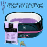 Paraffin Wax Refill for Hands and Feet | FLEUR DE SPA | Made in USA | With Acai, Coconut Oil, Jojoba, Aloe | Hydrates Dry Skin - At-Home Spa Experience