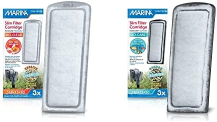 Marina Slim Filter Plus Ceramic Cartridge, Zeolite Filter and Carbon Filter Bundle, 6 Filters for Aquariums