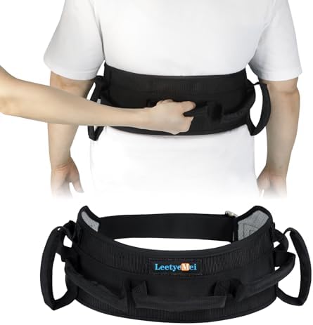 Gait Belts for Seniors, Transfer Belt with Handles, Gate Belts Medical for Elderly, Walking Belt for Lifting Elderly & Patient Physical Therapy - Metal Buckle Anti-Slip Gait Belt for Medical Nursing