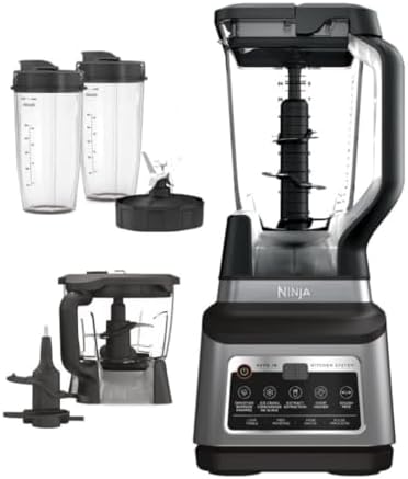 Ninja BN801 Professional Plus Kitchen System with Auto IQ, 1400 Wp - Gray (Renewed)