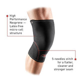 McDavid Knee Compression Sleeve, Lightweight Support with Neoprene, for Left & Right Knee, Fits Men & Women, Includes 1 Sleeve, Black, XL