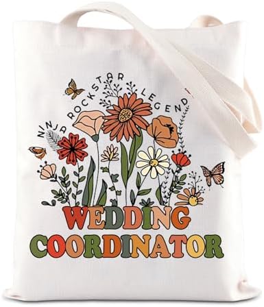 KUIYAI Wedding Coordinator Tote Bag Wedding Planer Appreciate Bag Event Planner Gift Ninja Rockstar Legend From Bride Groom