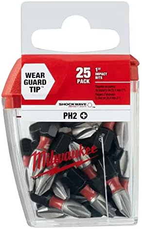 Milwaukee 48-32-4604#2 Phillips Shockwave Insert Bit Contractor (25-Pack)