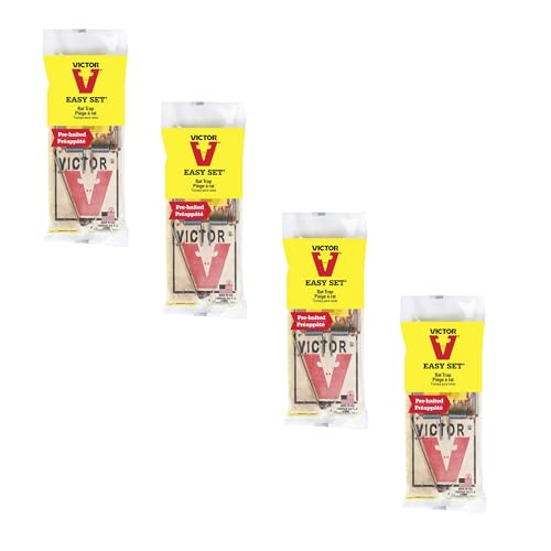 Victor Easy Set Rat Trap M205 - Prebaited - Pack of 4